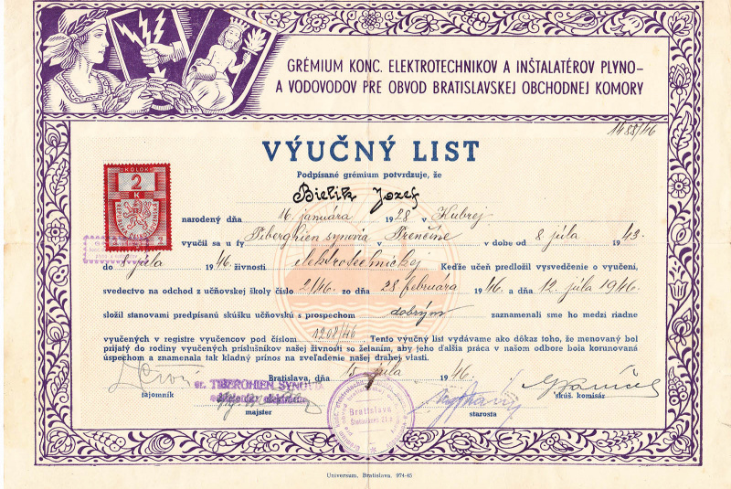 Vyučný list Jožkovho otca Mohlo by Vás zaujímať / Jožko sa takto rozhodol - foto Mohlo by Vás zaujímať / Jožko sa takto rozhodol - foto